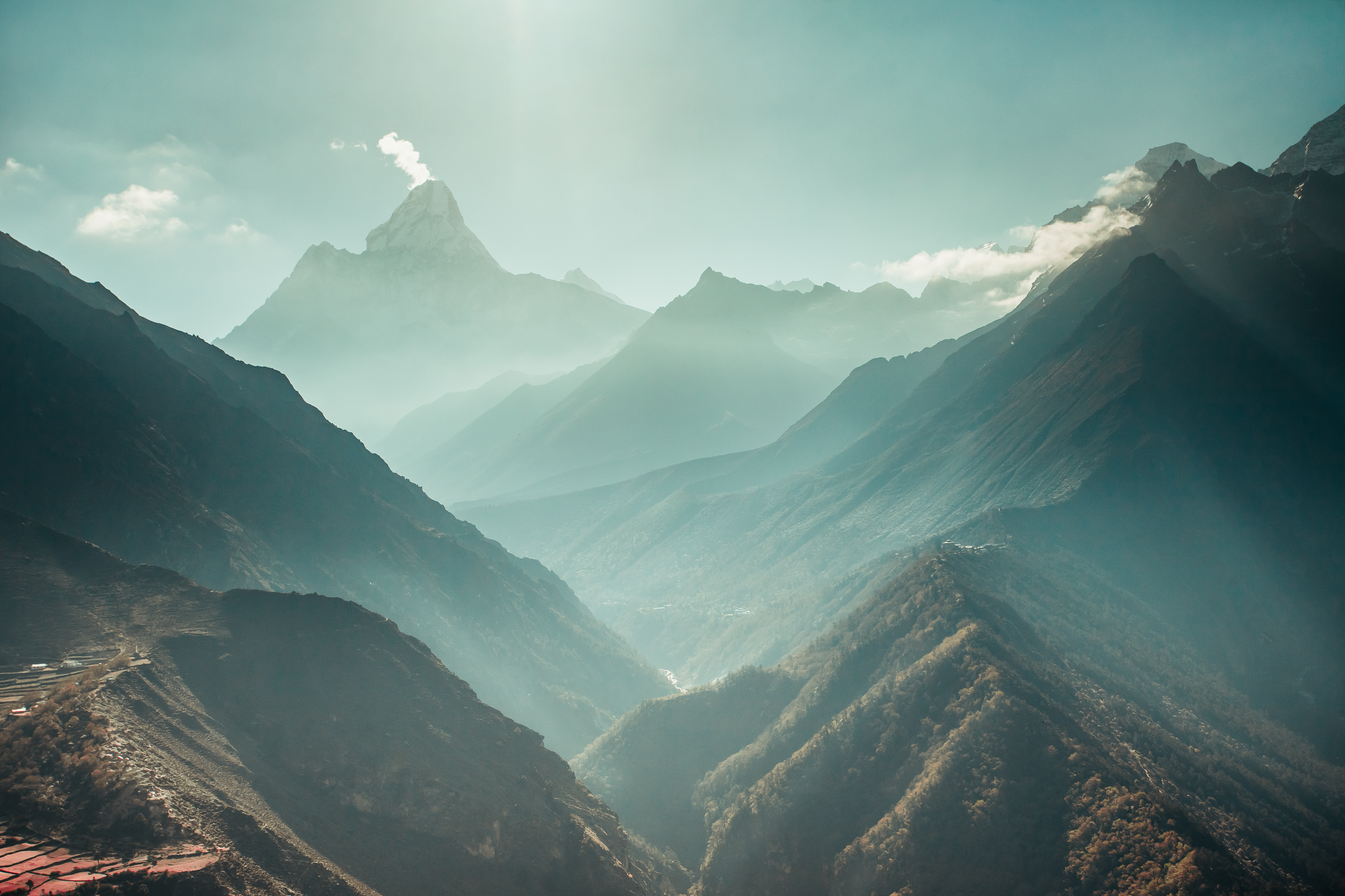 Himalayan mountain panorama